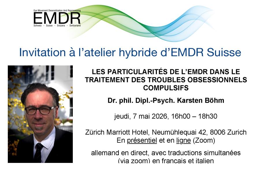 ATELIER AVEC KARSTEN BÖHM : EMDR DANS LE TRAITEMENT DES TROUBLES OBSESSIONNELS COMPULSIFS
