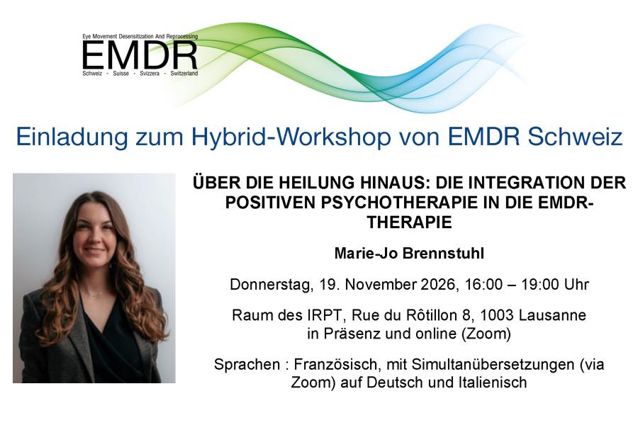 Workshop mit Marie-Jo Brennstuhl: EMDR und positive Psychotherapie