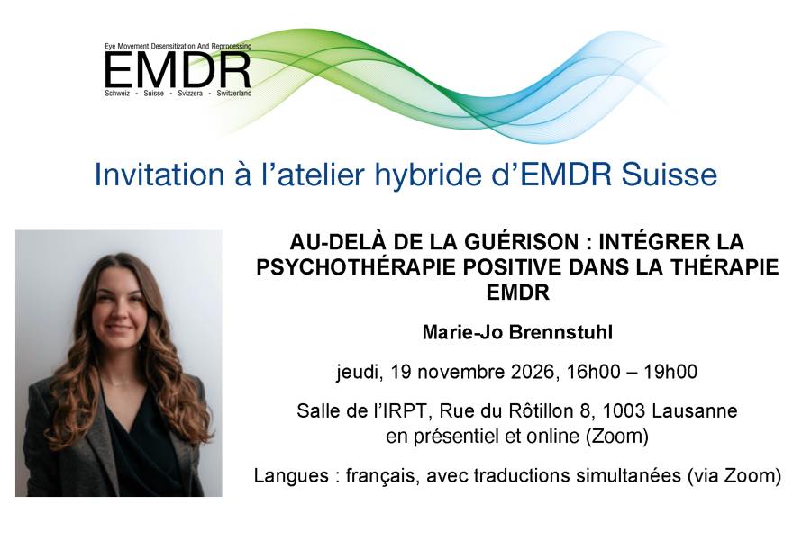 Workshop avec Marie-Jo Brennstuhl : EMDR et psychothérapie positive